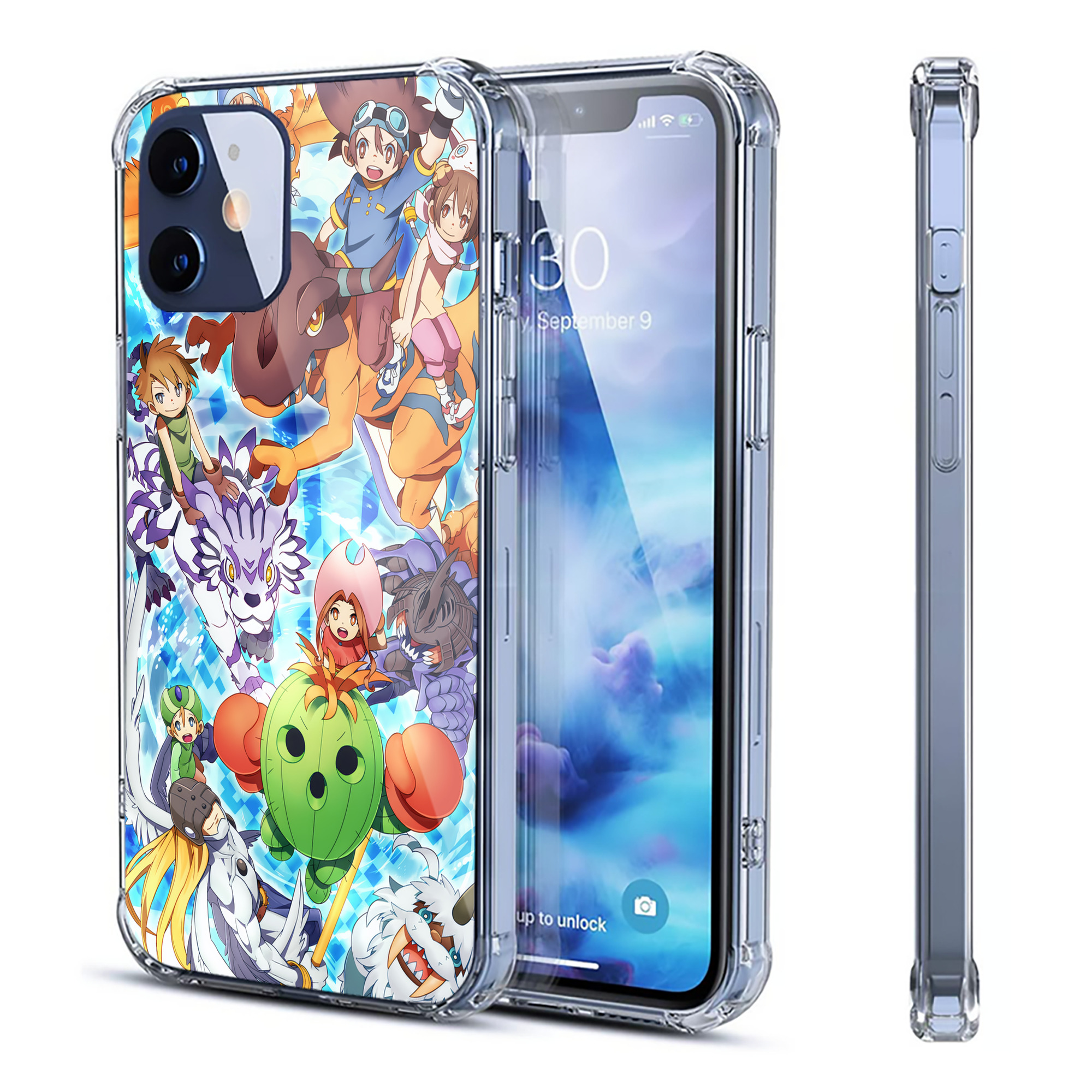（画像用） Digimon デジタルモンスター/デジモン 【iPhone 12シリーズ対応】透明スマホケース（クリアソフトケース）